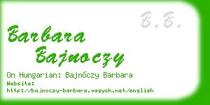 barbara bajnoczy business card